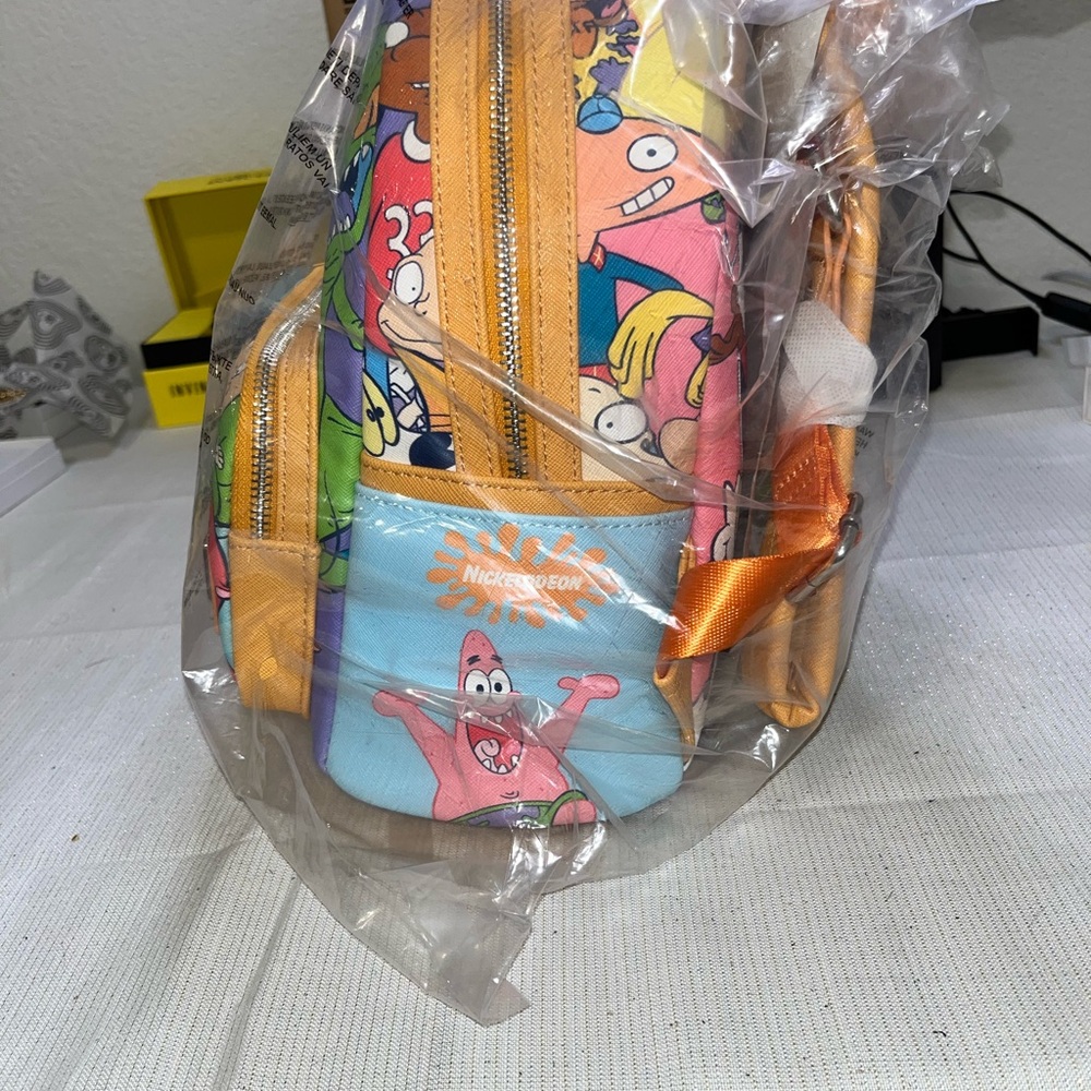 Loungefly 90s Nickelodeon color block mini backpack - Picture 4 of 7
